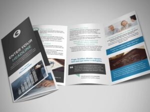 An image of a custom business flyer or brochure that was made by Print Mor. These flyers are made with 100LB satin dull paper to give them a perfect look.