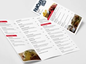 An image of Print Mor's 70LB premium brochure and flyer paper used for custom made flyers for your brand or business. This paper has a lighter, uncoated feel.