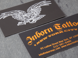 Foil Stamped Silk Business Cards