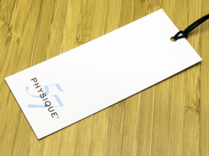 An image of our Matte custom clothing hang tags available for customization online. Find custom printed hang tags along with many other products at Print Mor.