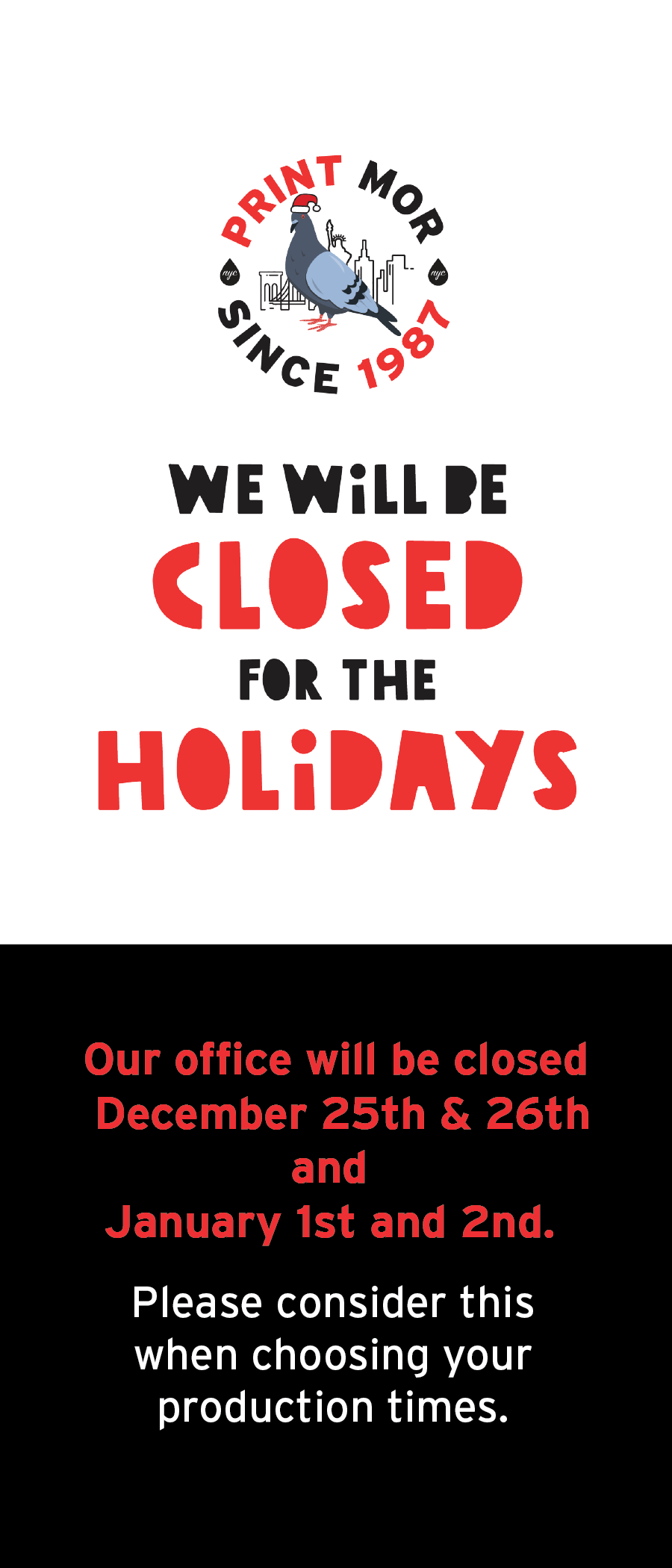 Holiday Hours