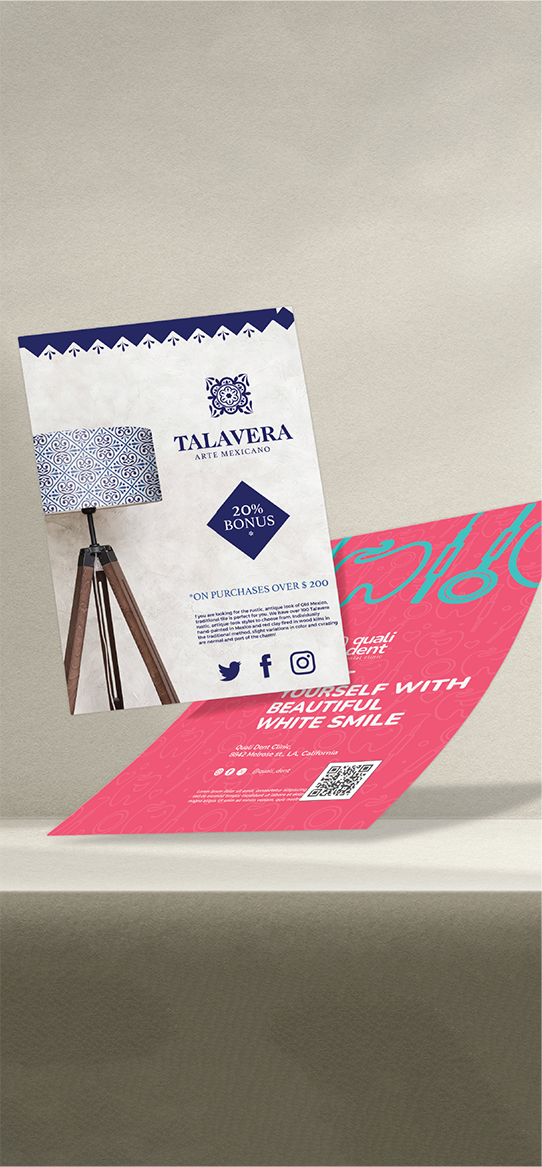 Full Cover Flat or Folded Brochure Flyers