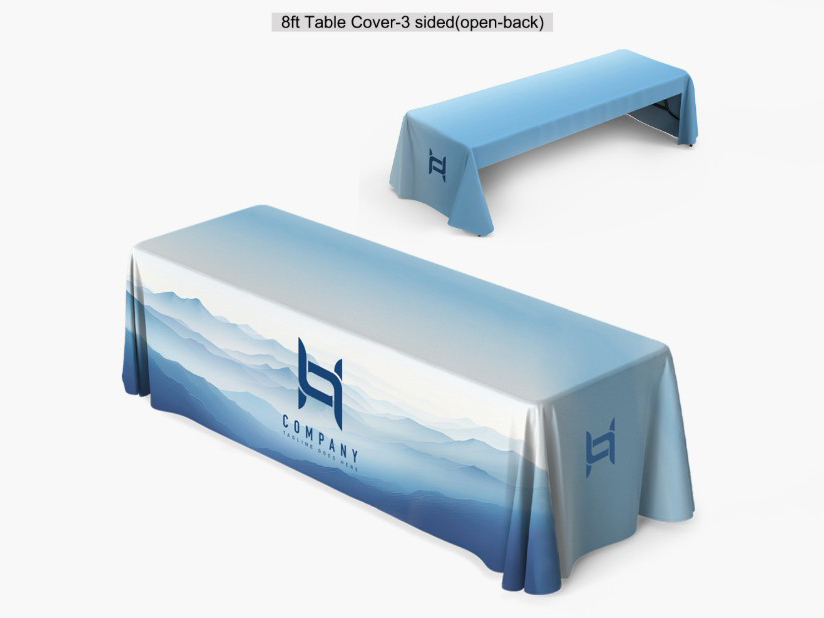 table cover 8 ft 3 sides